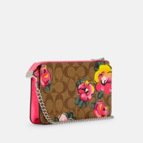 NWT Coach Crossbody In Signature Canvas In Rose - Picture 2 of 7